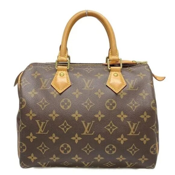 100% Authentic LOUIS VUITTON Speedy 25 M41109 Monogram Handbag Monogram Canvas - Picture 1 of 14